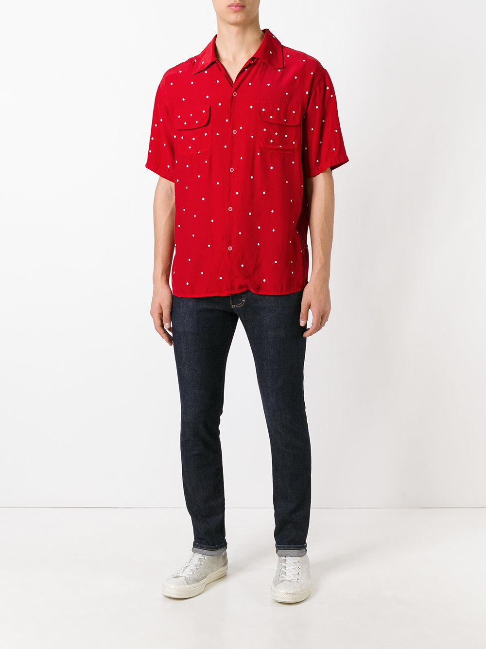 dot print shirt 