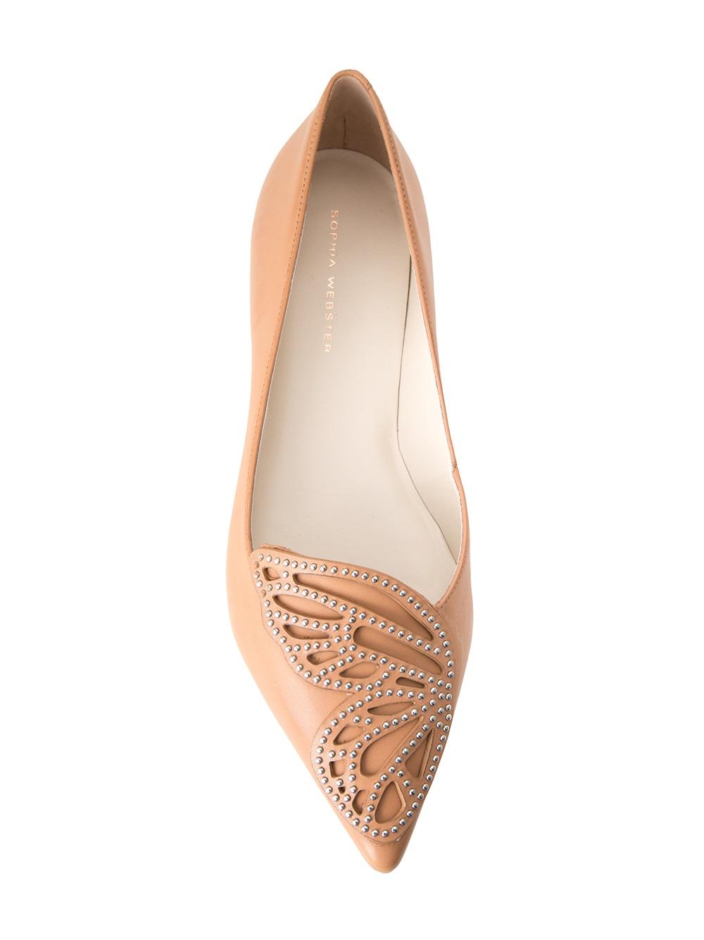 Bibi studded butterfly ballerinas