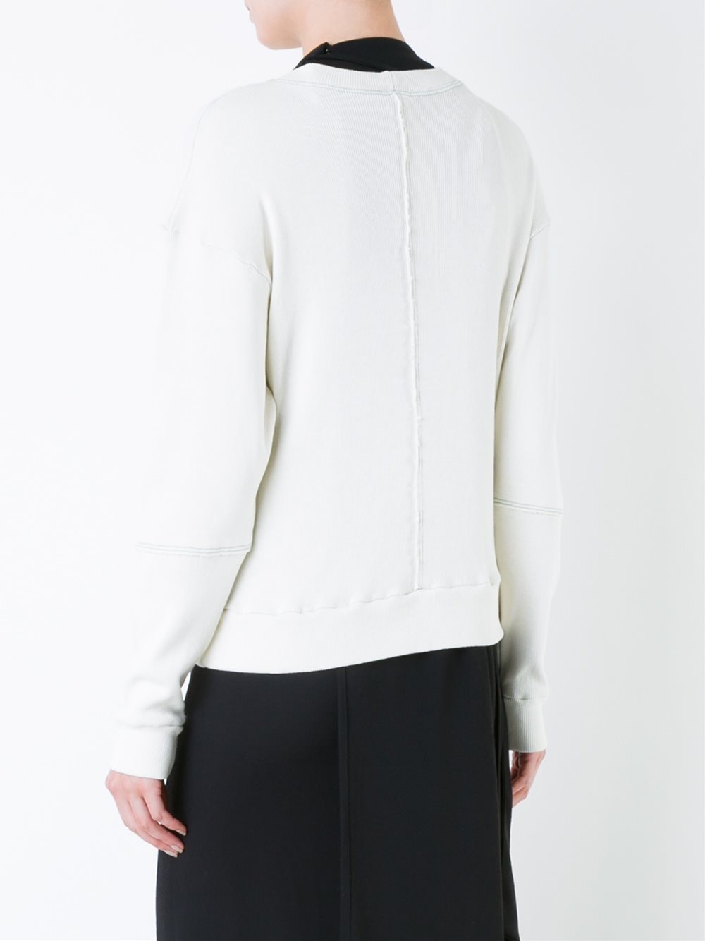 front logo paneled sweatshirt