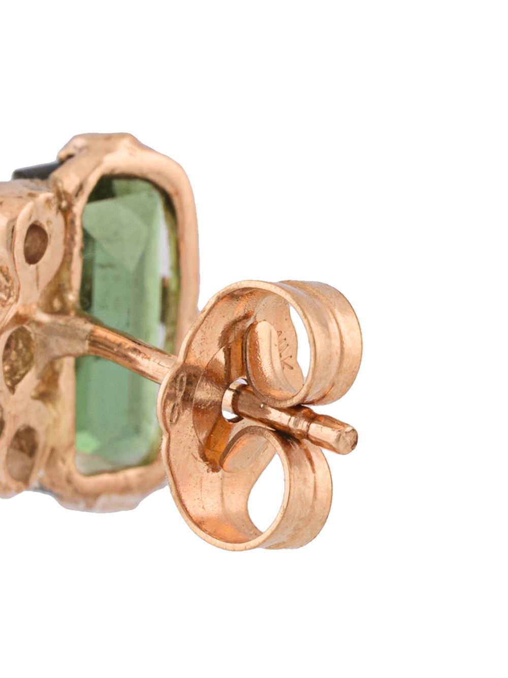 3 diamond baguette耳环