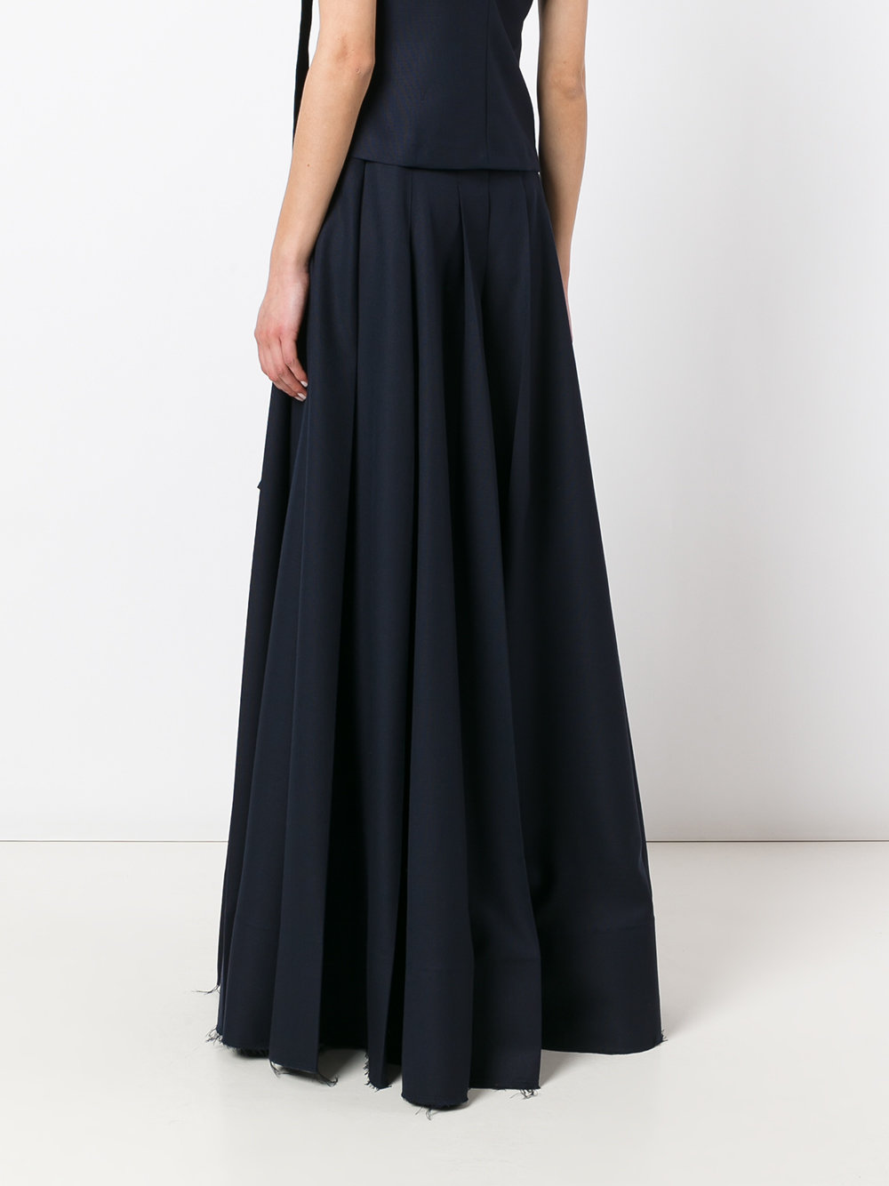 soft pleat palazzo trousers