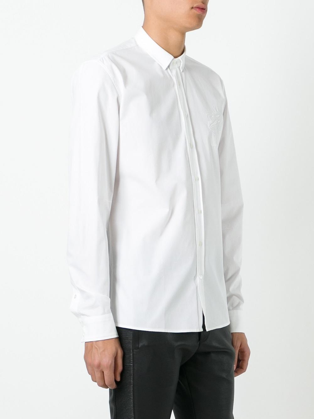 pointed collar shirt