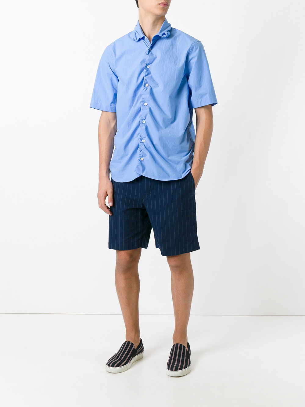 ruched short sleeve shirt