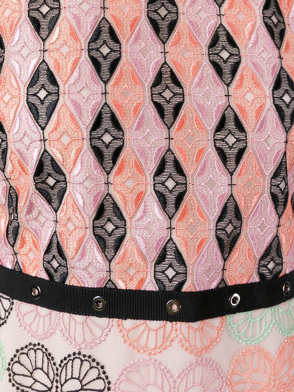 multi-print mid dress