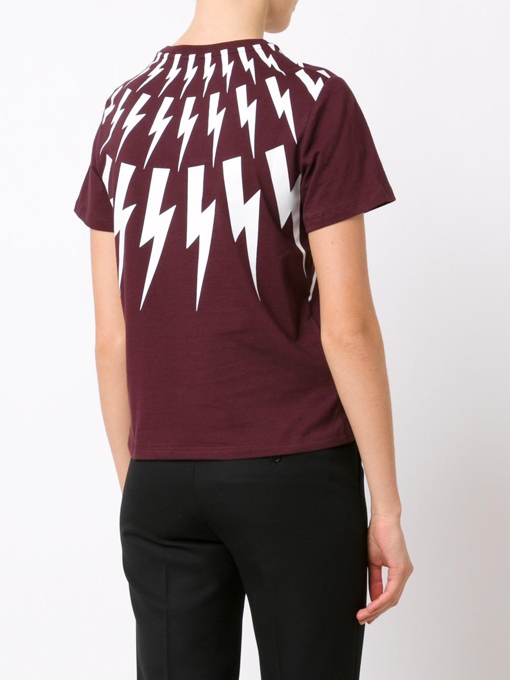 lightning bolt print T-shirt