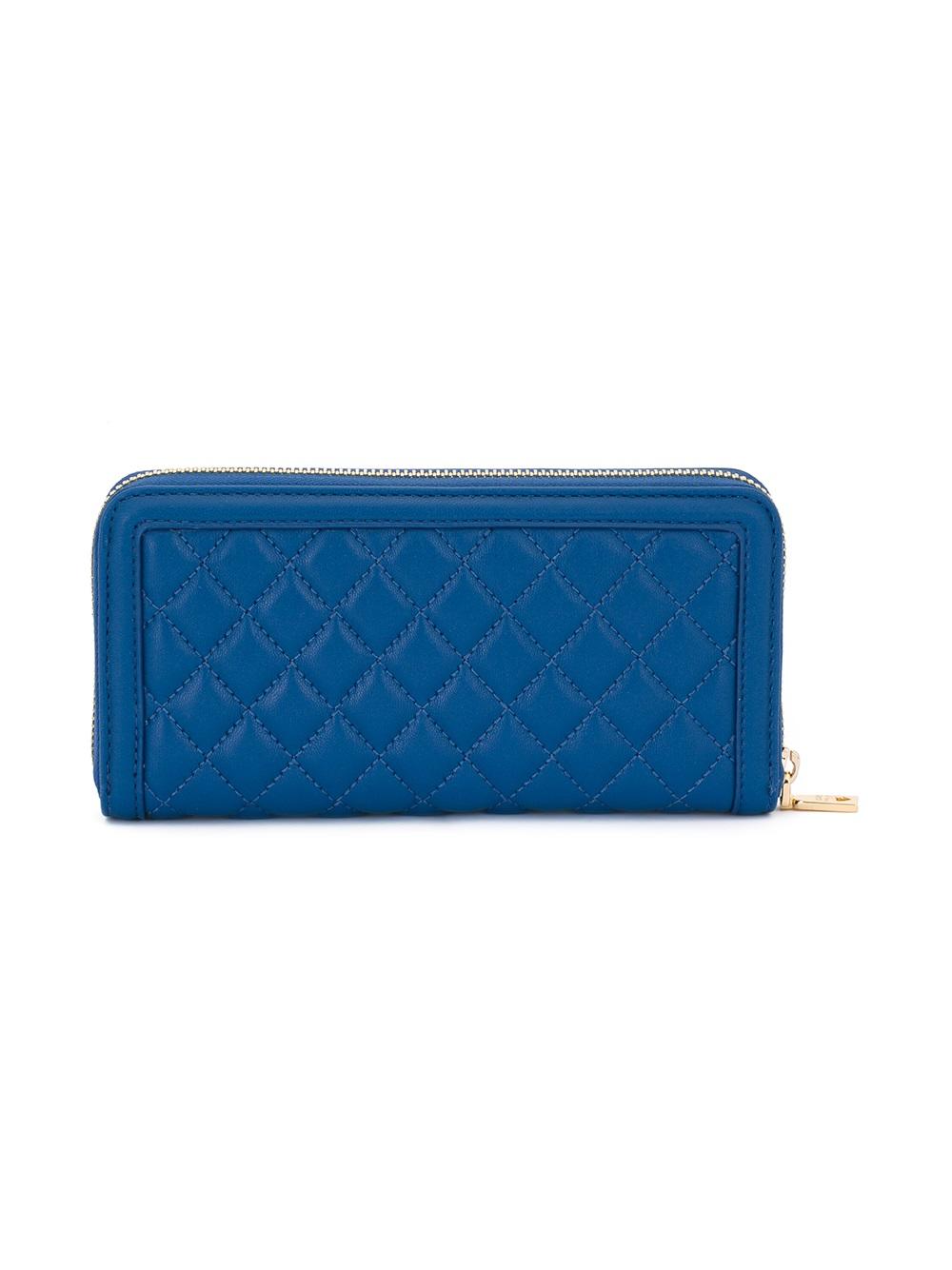 quilted zip around wallet