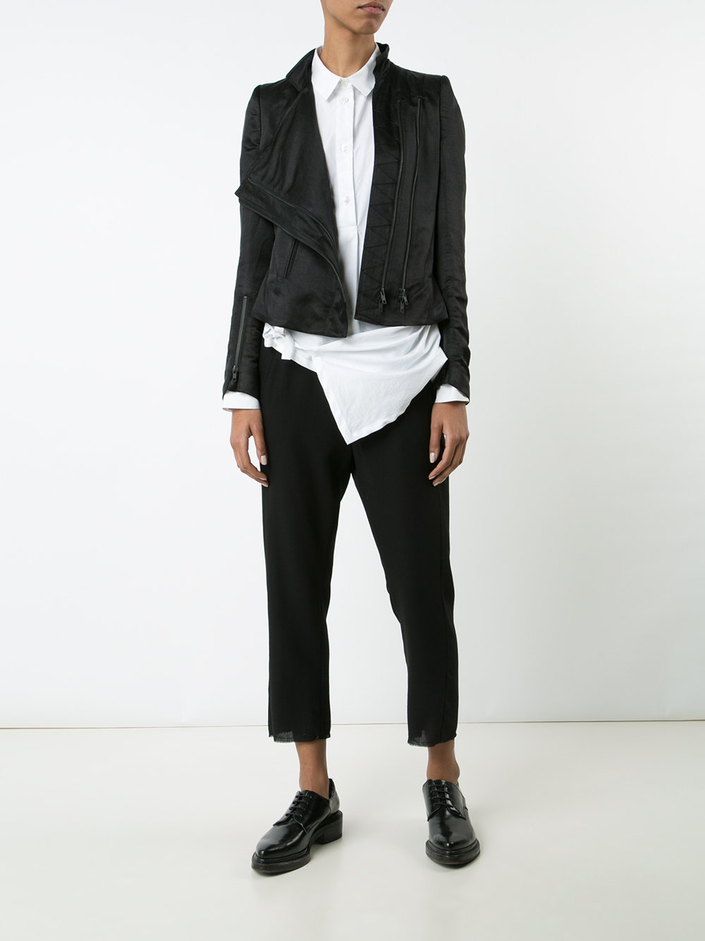 cropped biker jacket