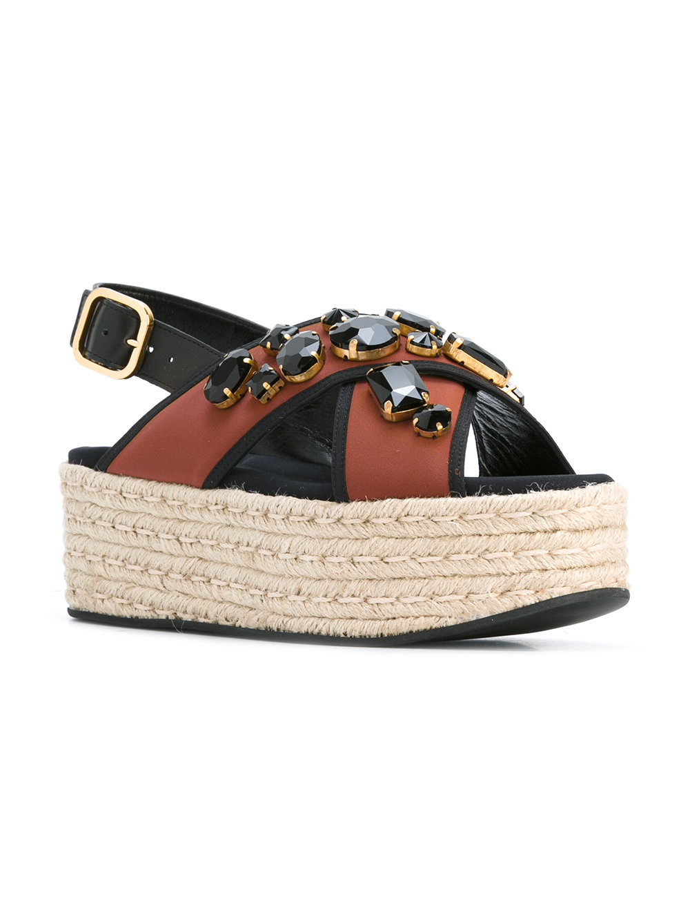 espadrille platform crossover sandals