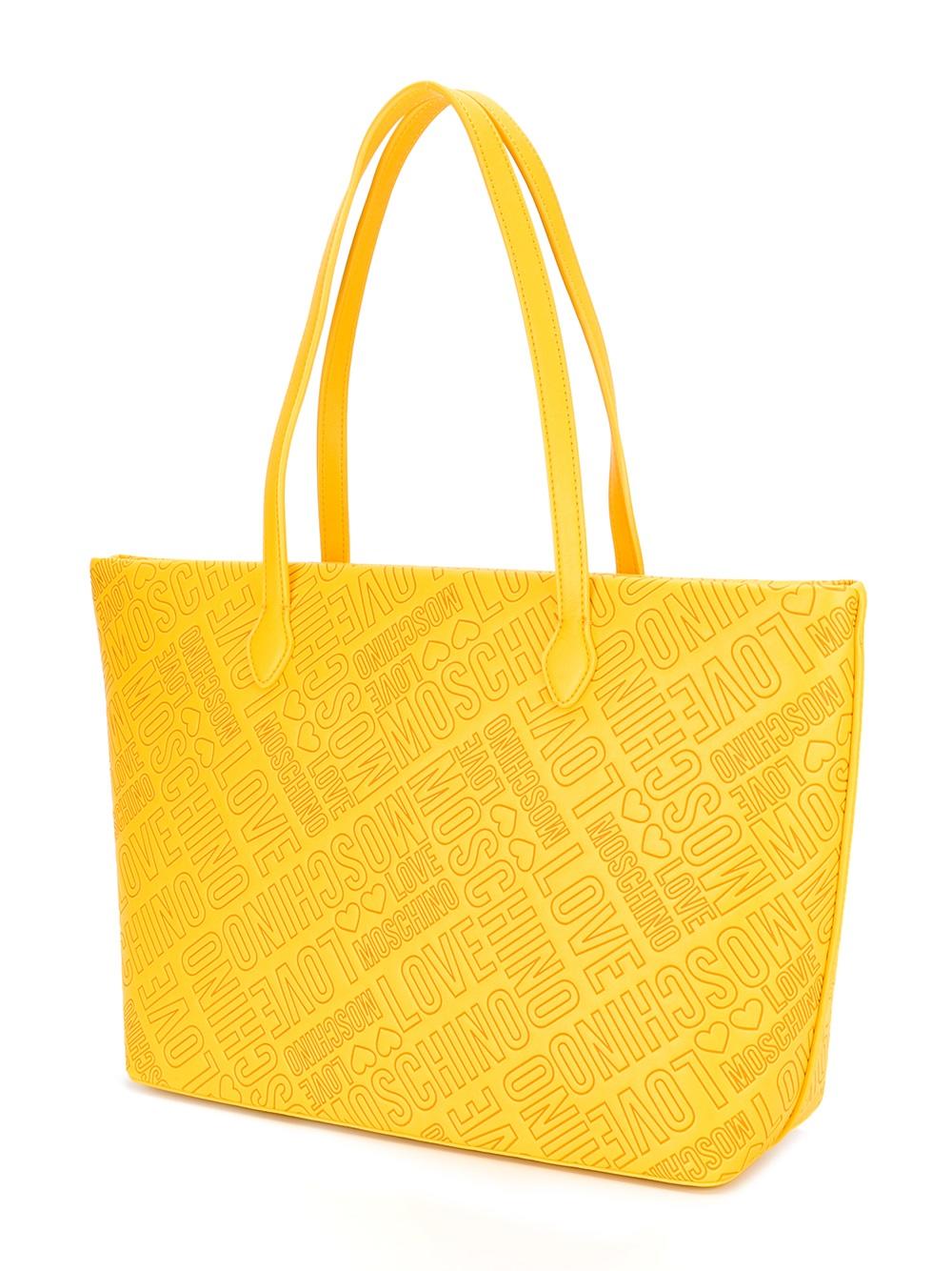 logo embossed tote