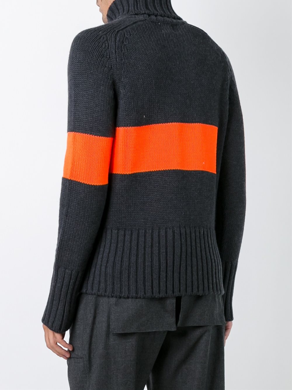 colour block knit rollneck