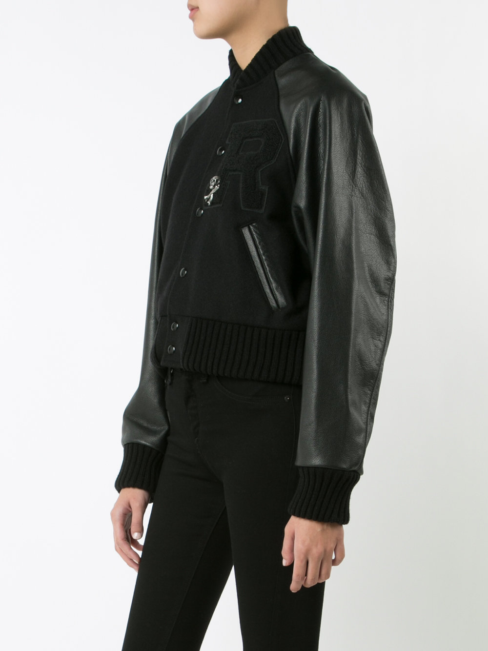 cropped varsity jacket