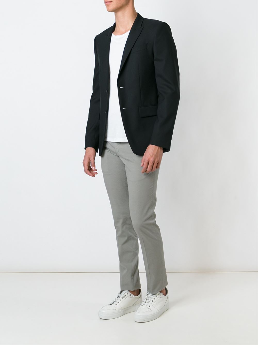 pleated skinny chinos