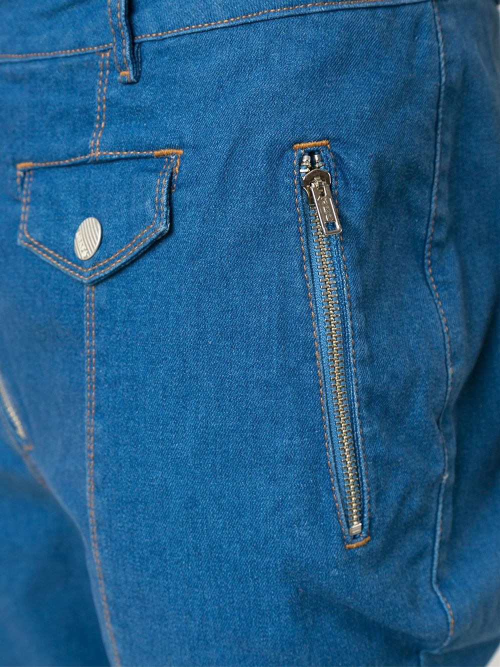 seam detail straight jeans