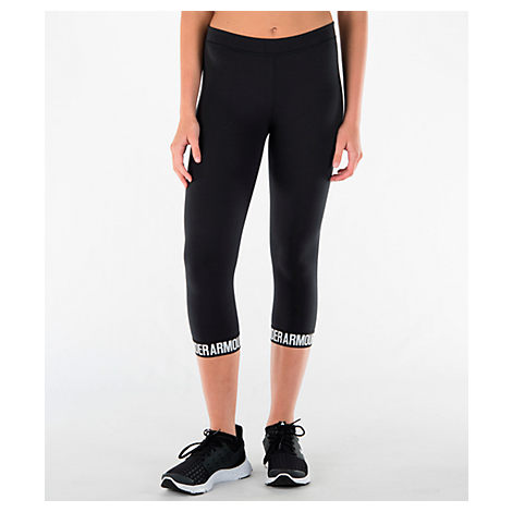 Women's Under Armour Favorite Capri - Wordmark Hem