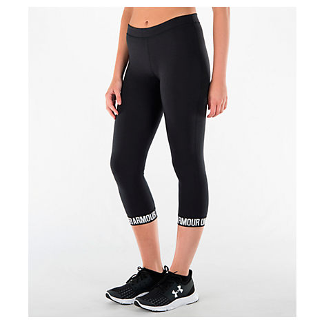 Women's Under Armour Favorite Capri - Wordmark Hem