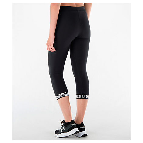 Women's Under Armour Favorite Capri - Wordmark Hem