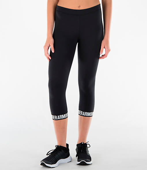 Women's Under Armour Favorite Capri - Wordmark Hem