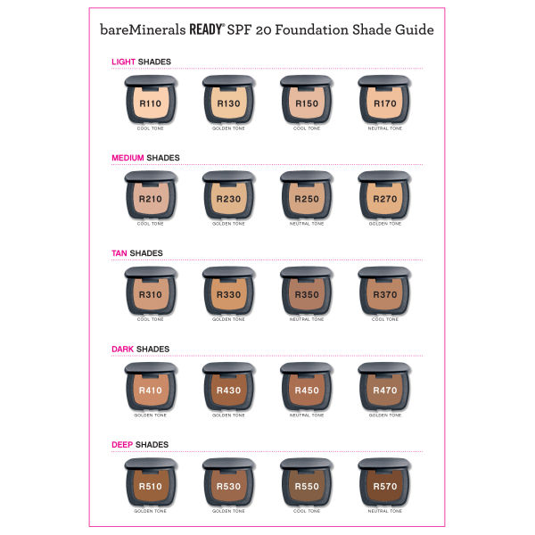 bareMinerals READY SPF20 Foundation in Various Shades