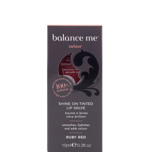 Balance Me Shine On Tinted Lip Salve Ruby Red