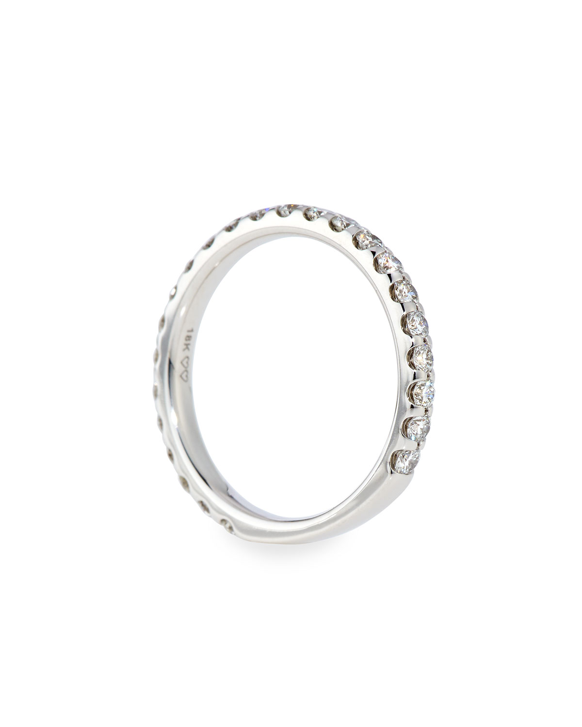 Diamond Eternity Band in 18K White Gold, 0.75 tdcw