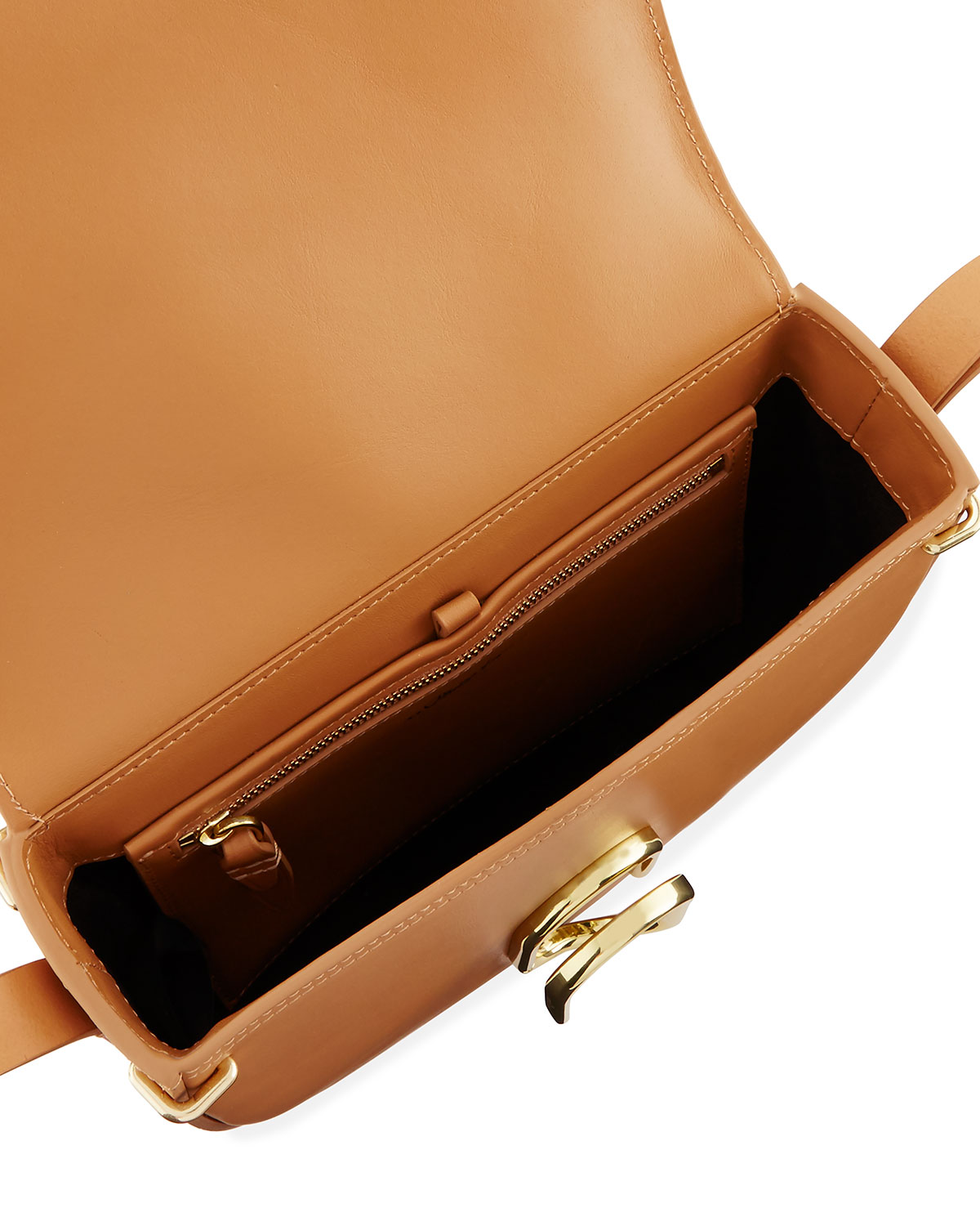 Alix Leather Saddle Bag, Camel