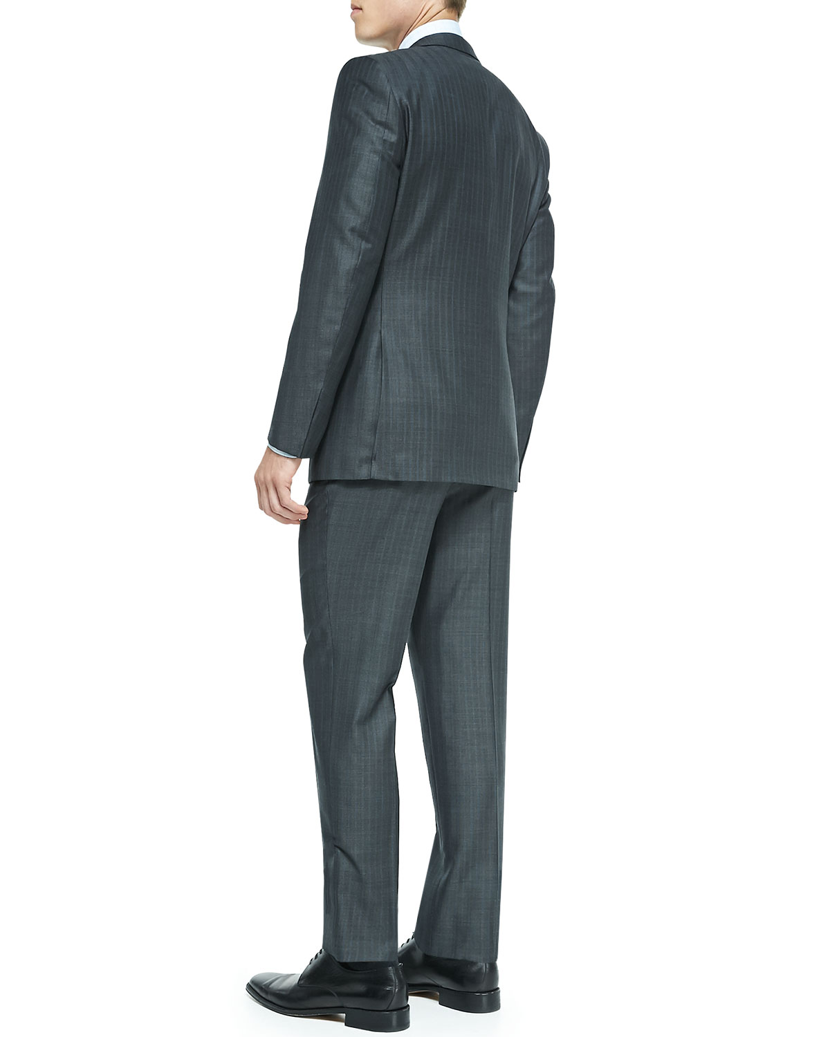 Trofeo Tic Stripe Suit, Gray 