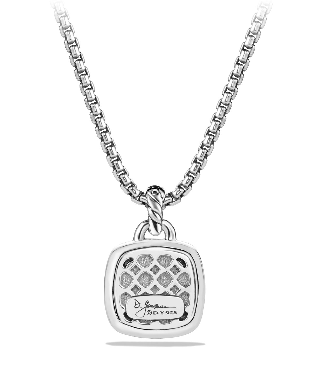 Albion Pendant with Black Orchid and Diamonds