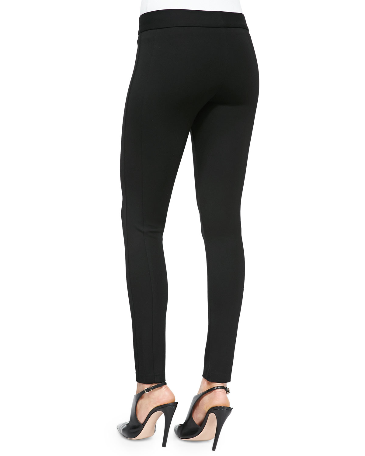 Double-Faced Jersey Leggings, Black