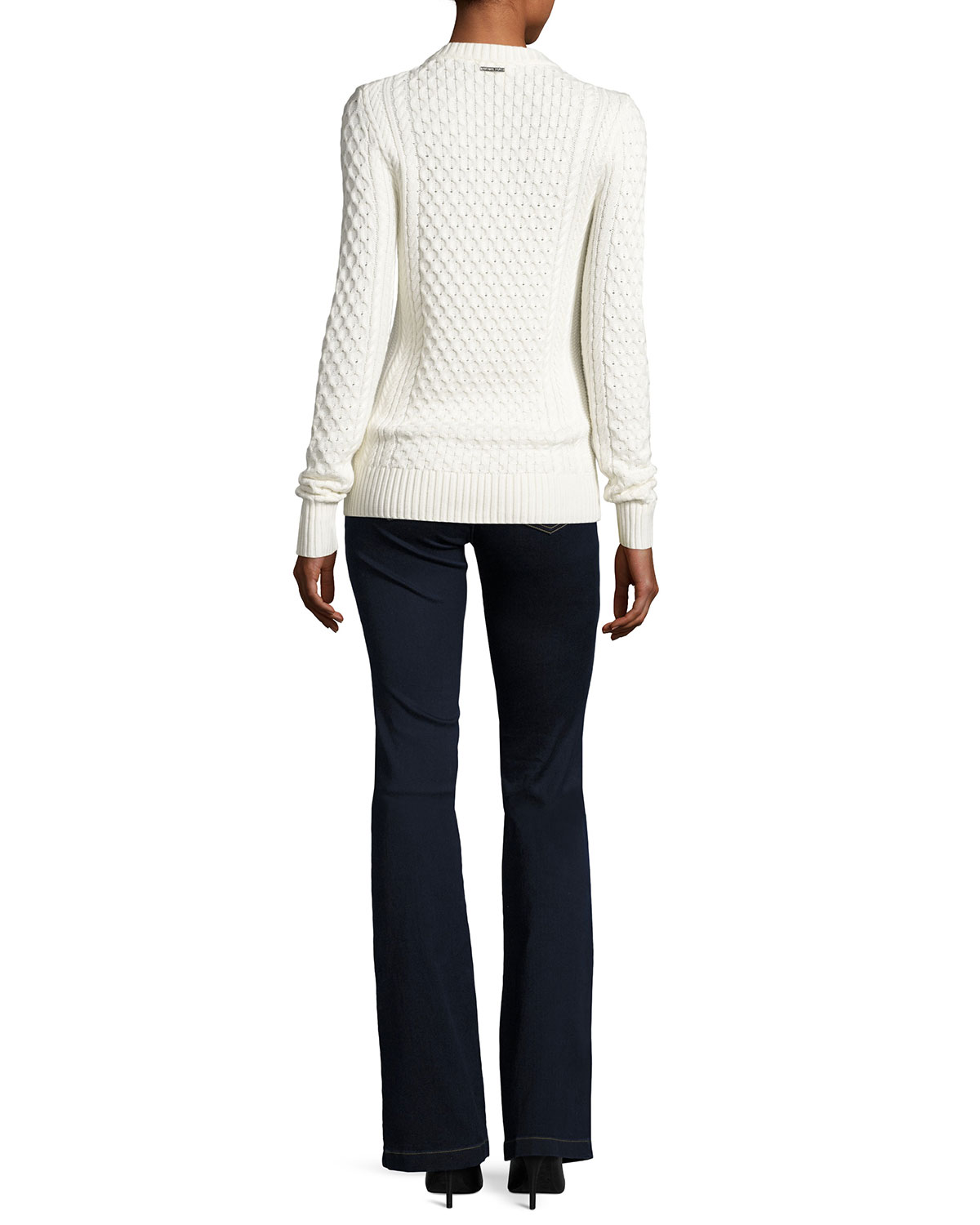 Selma Buckle-Waist Flare-Leg Jeans