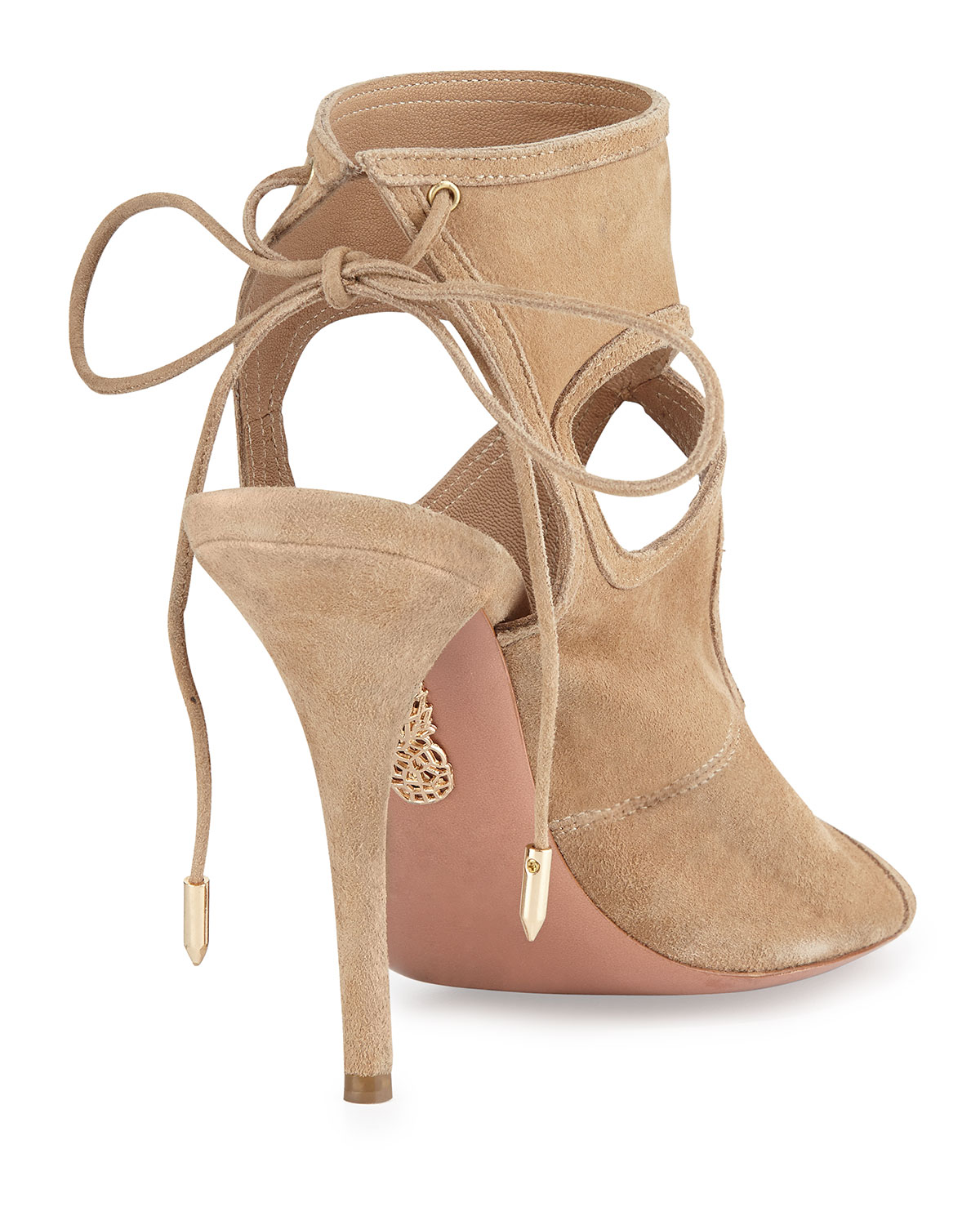 Sexy Thing Suede Cutout Sandal, Nude