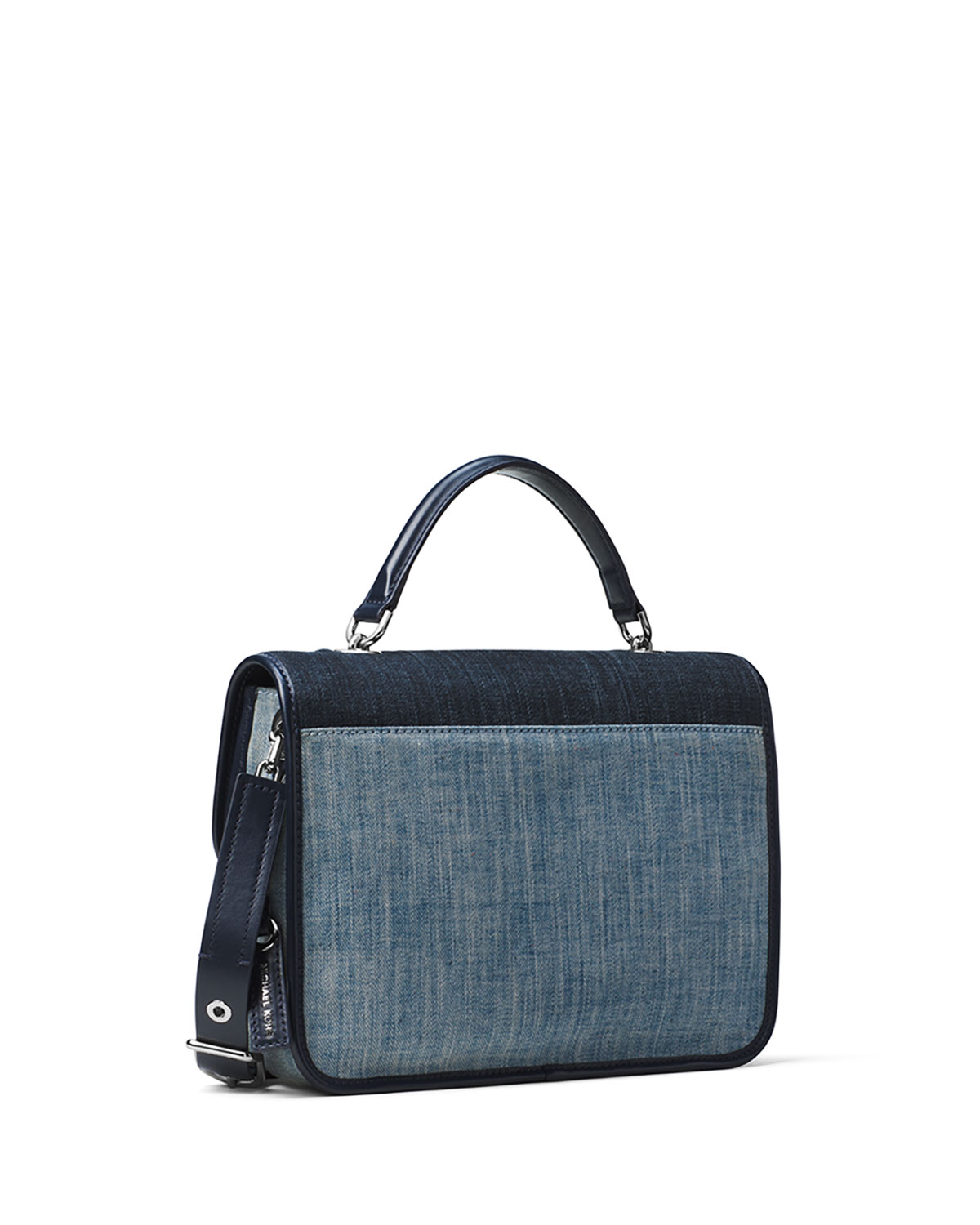 Cooper Large Denim School Satchel Bag, Indigo/Light Denim/Washed Denim