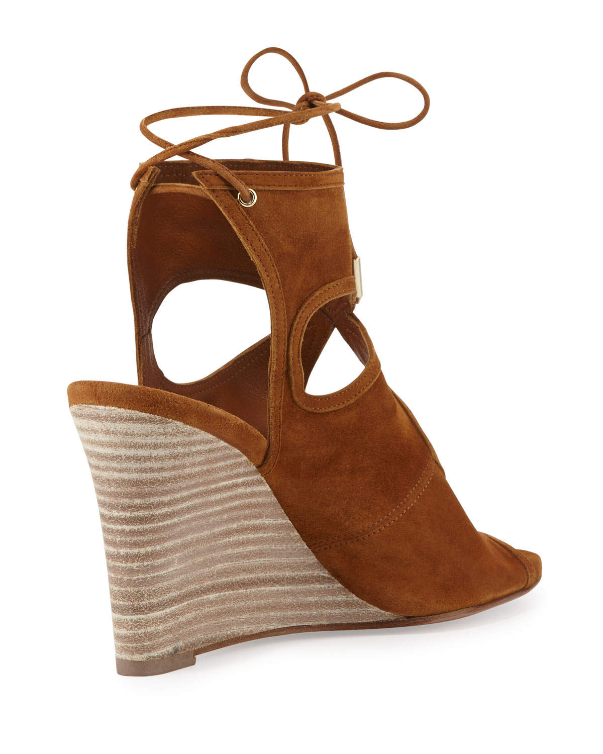 Sexy Thing Suede 85mm Wedge Sandal, Cognac