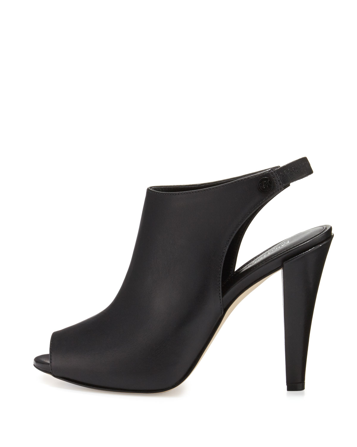Ashby Leather Slingback Bootie, Black