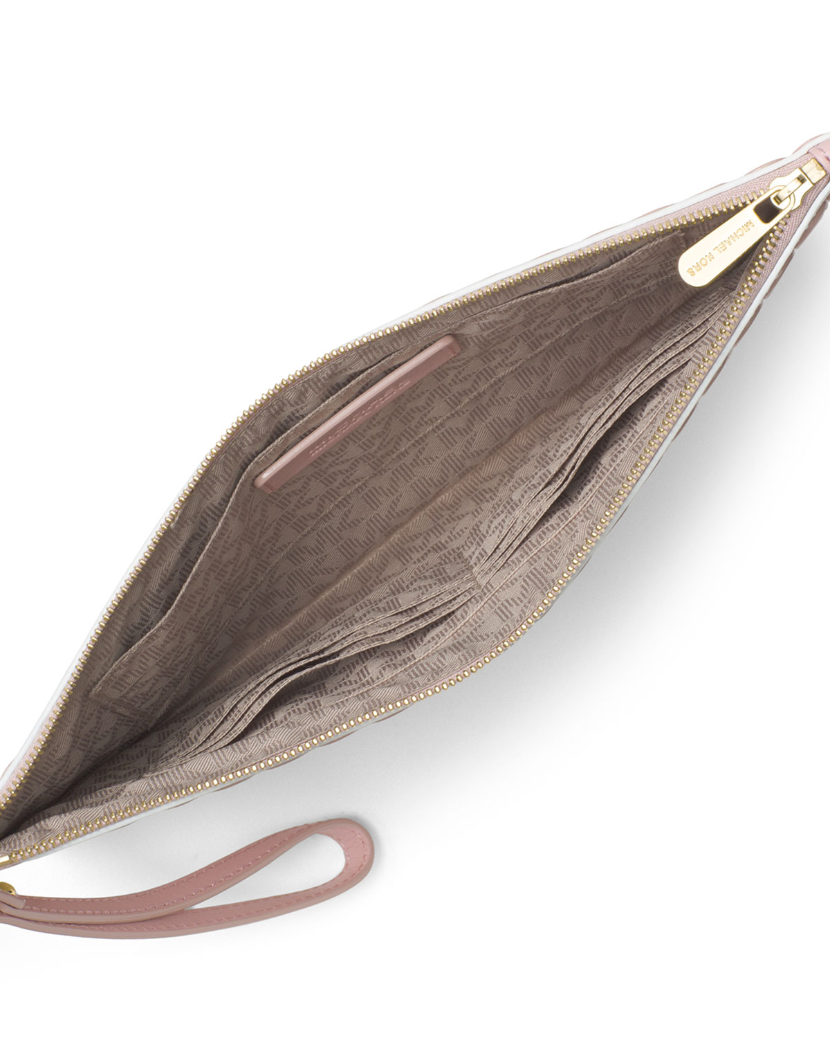 Analise XL Zip Clutch Bag, Blossom/White