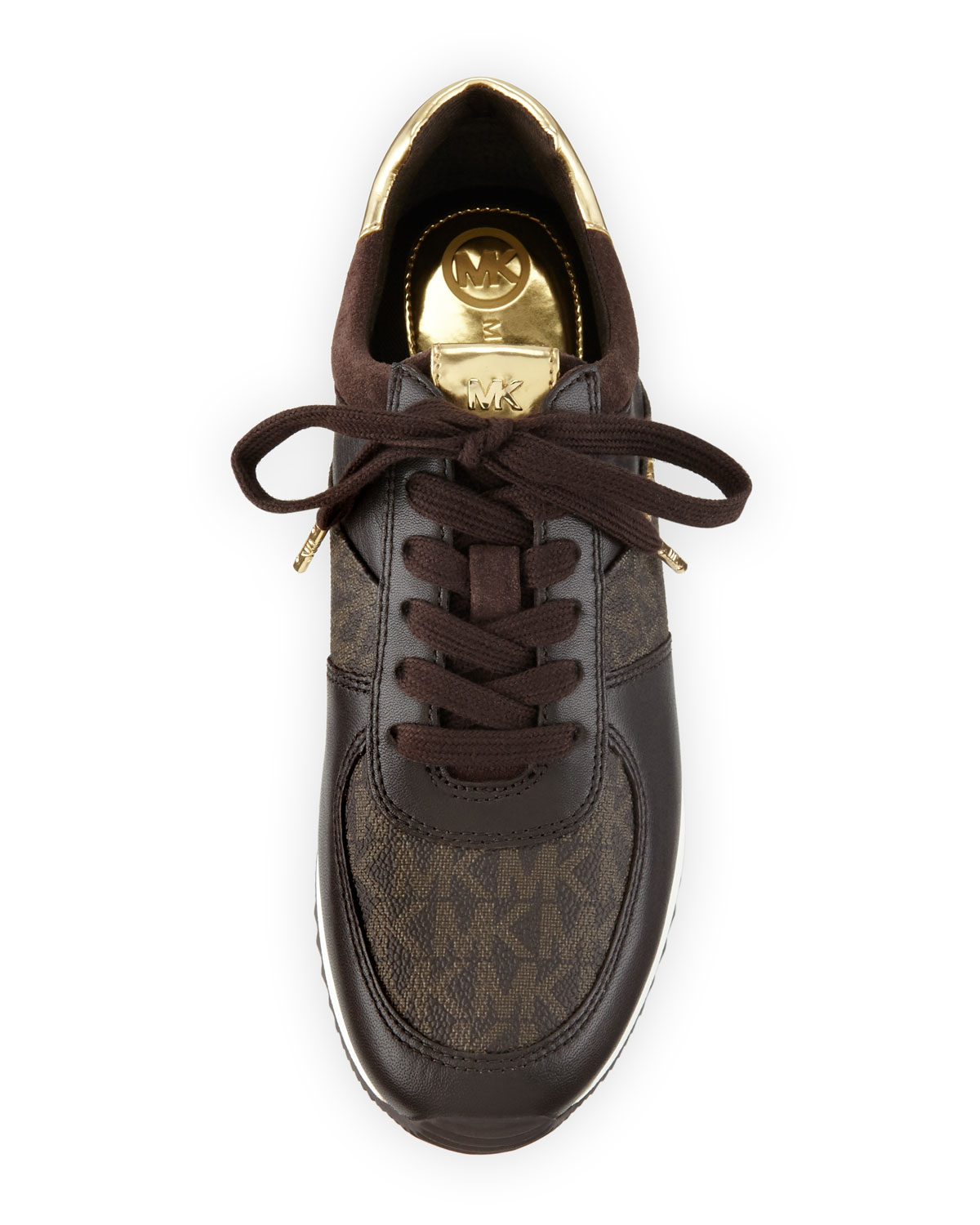 Allie Wrap Leather Sneaker, Brown