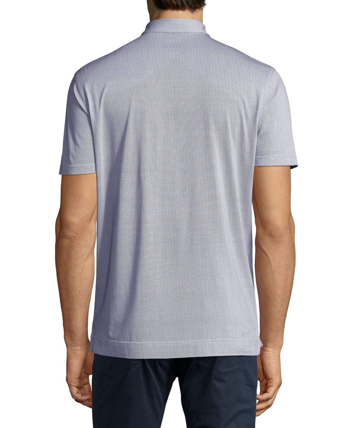 Pin-Dot Polo Shirt, Barchetta Blue