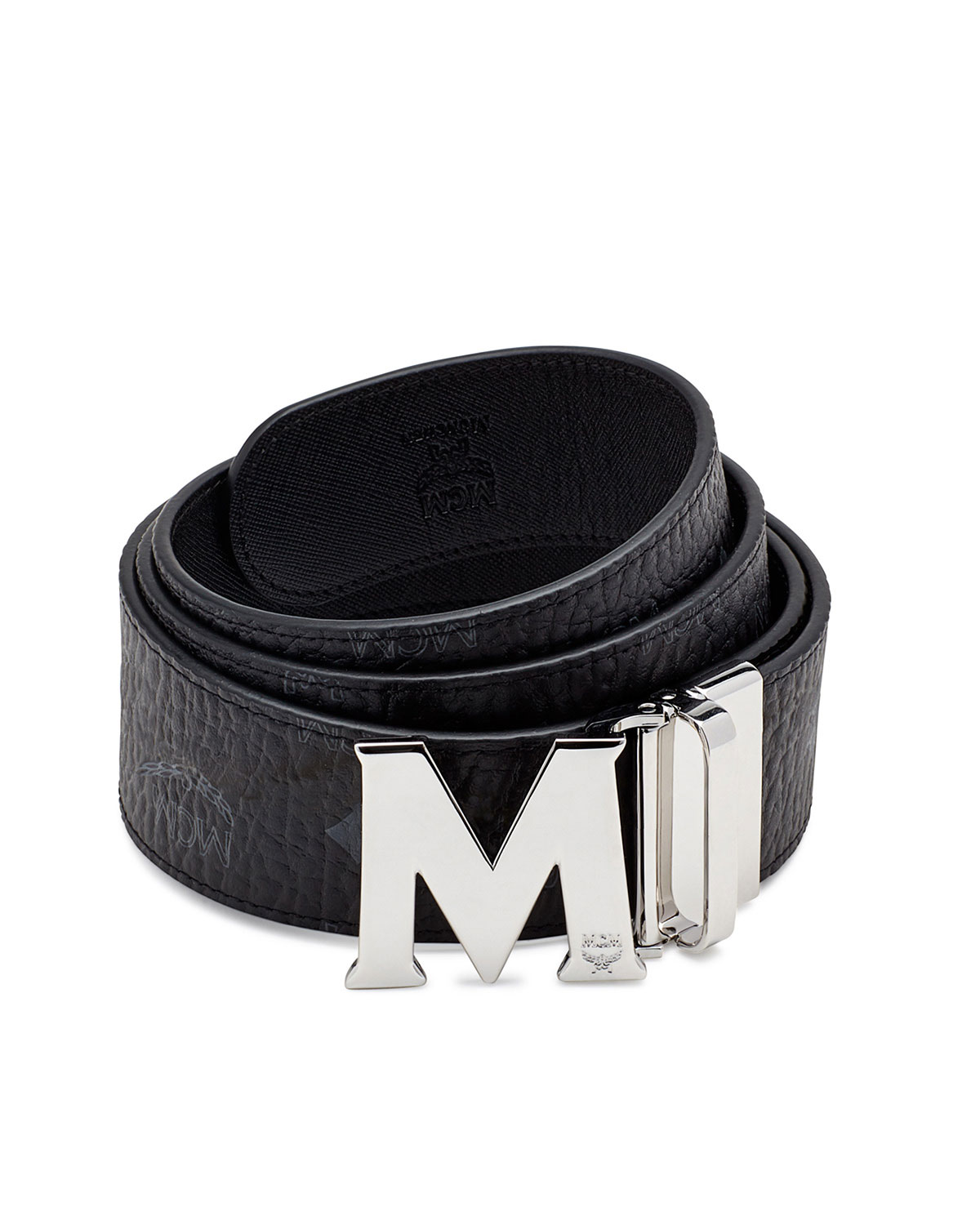 Visetos Reversible Leather Belt, Black