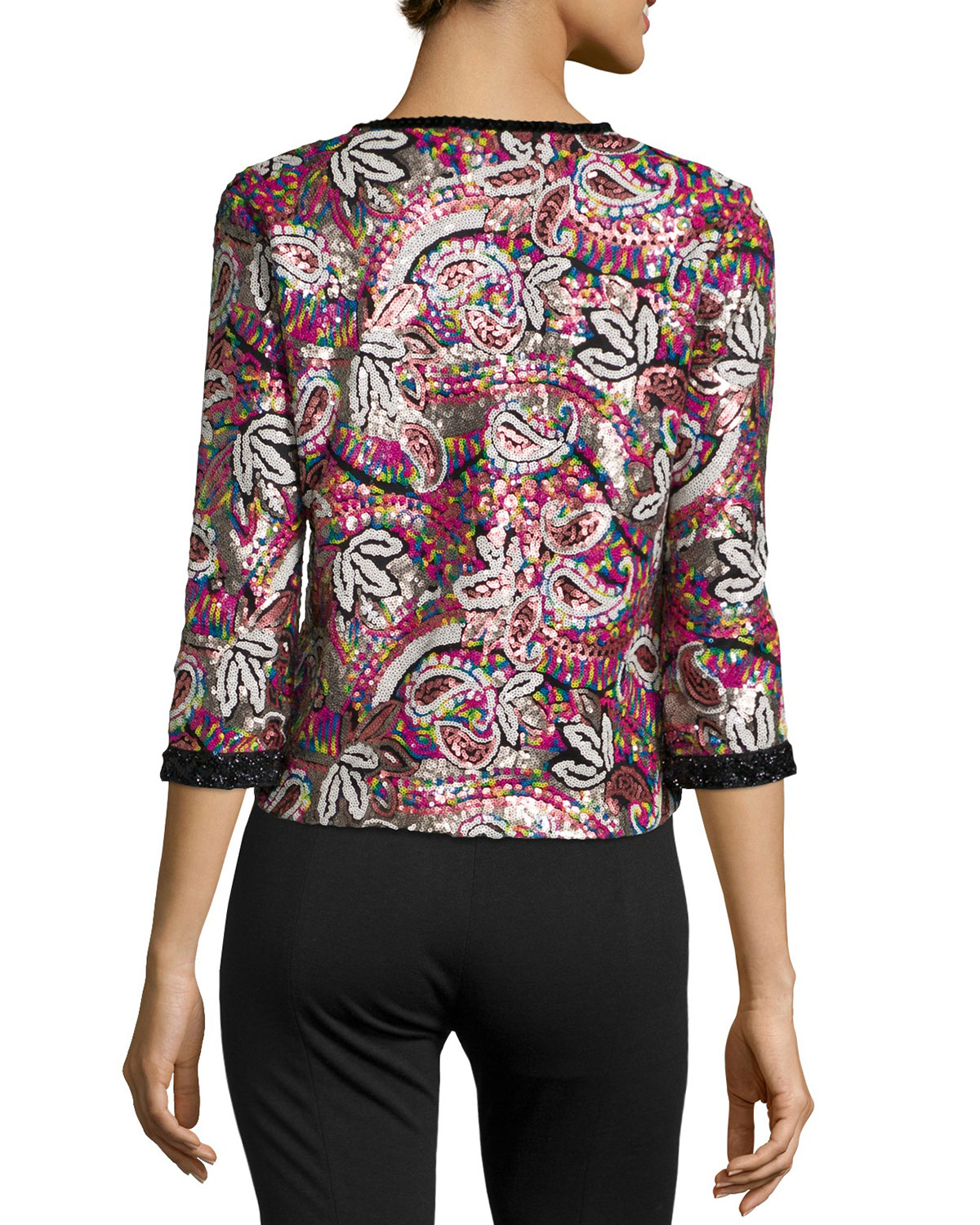Paisley Sequined Cardigan