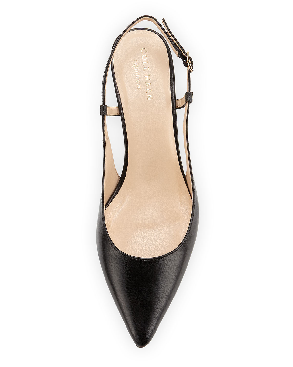 Juliana Low-Heel Slingback Pump, Black