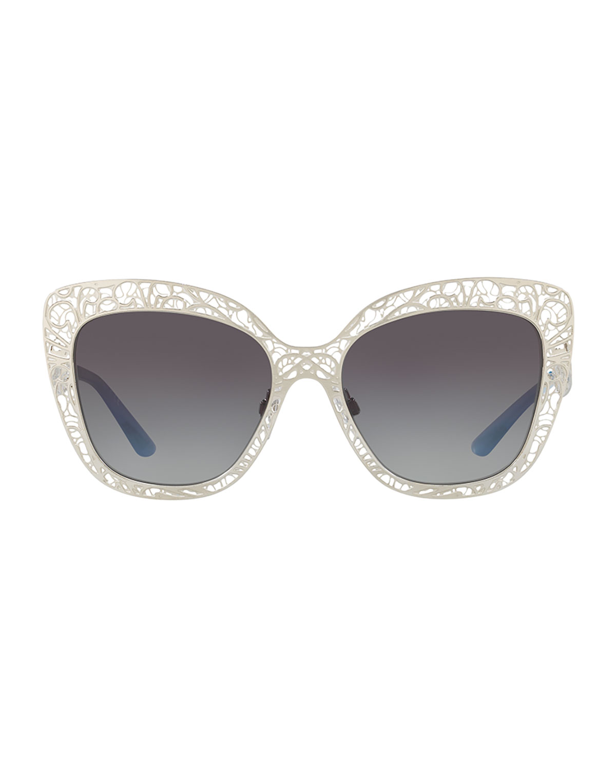 Flowers Lace Square Metal Sunglasses