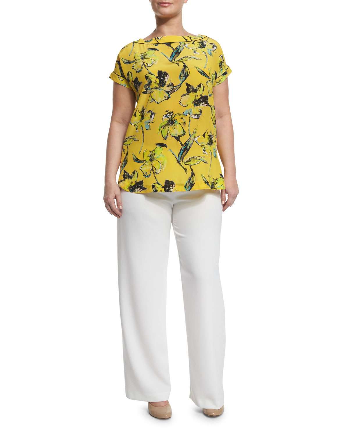 Bebop Floral-Print Long Tunic, Plus Size 