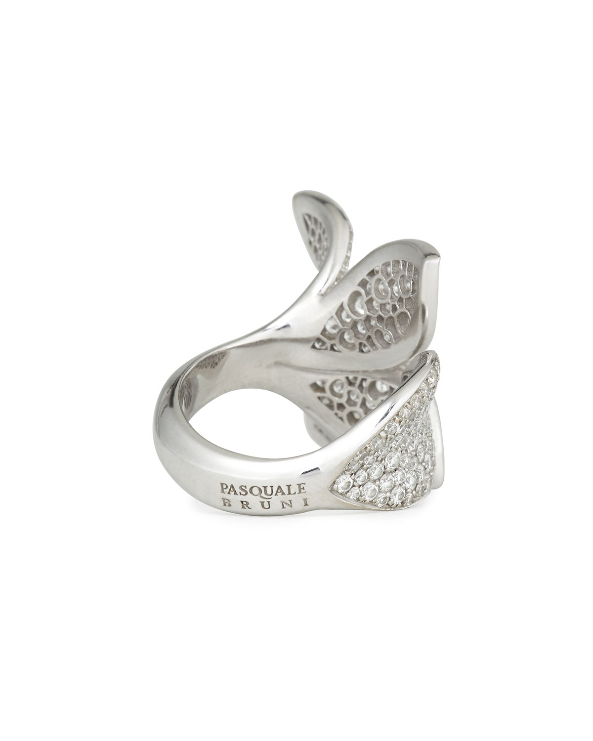 Giardini Secreti 18K White Gold Diamond Petal Ring