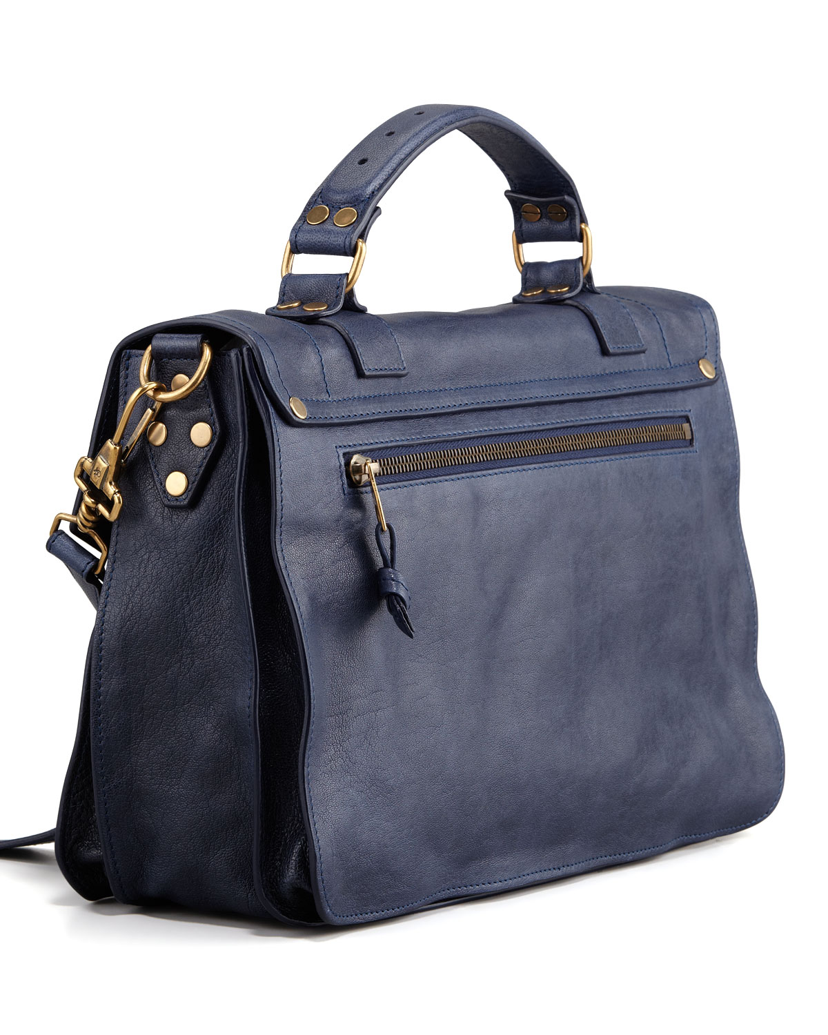 PS1 Medium Calfskin Satchel Bag, Midnight