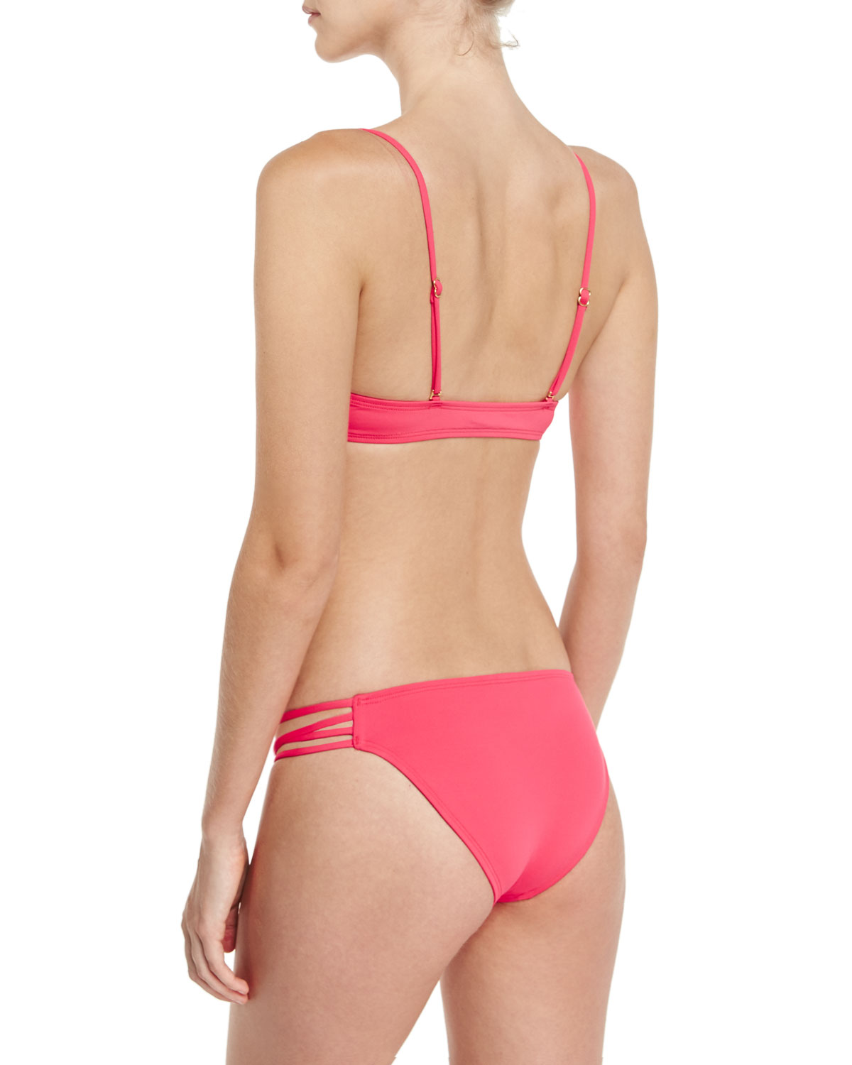 Jaime Strappy Swim Top, Hot Cherry