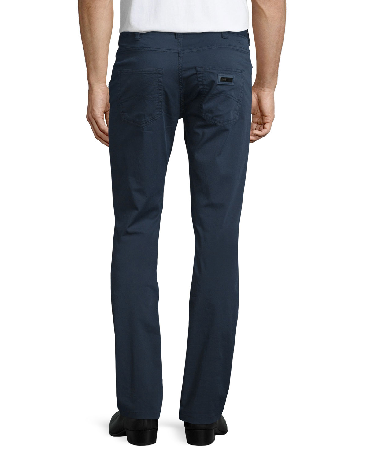 Five-Pocket Stretch Pants, Navy