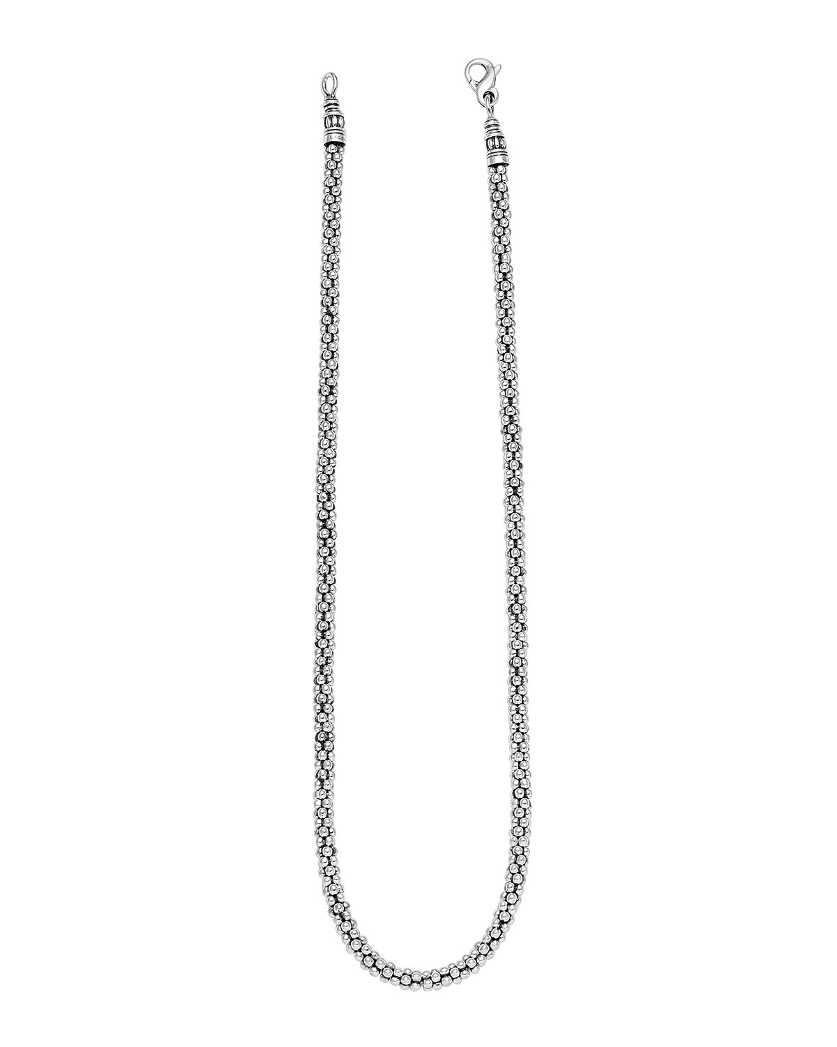 4mm Sterling Silver Rope Necklace, 18"L