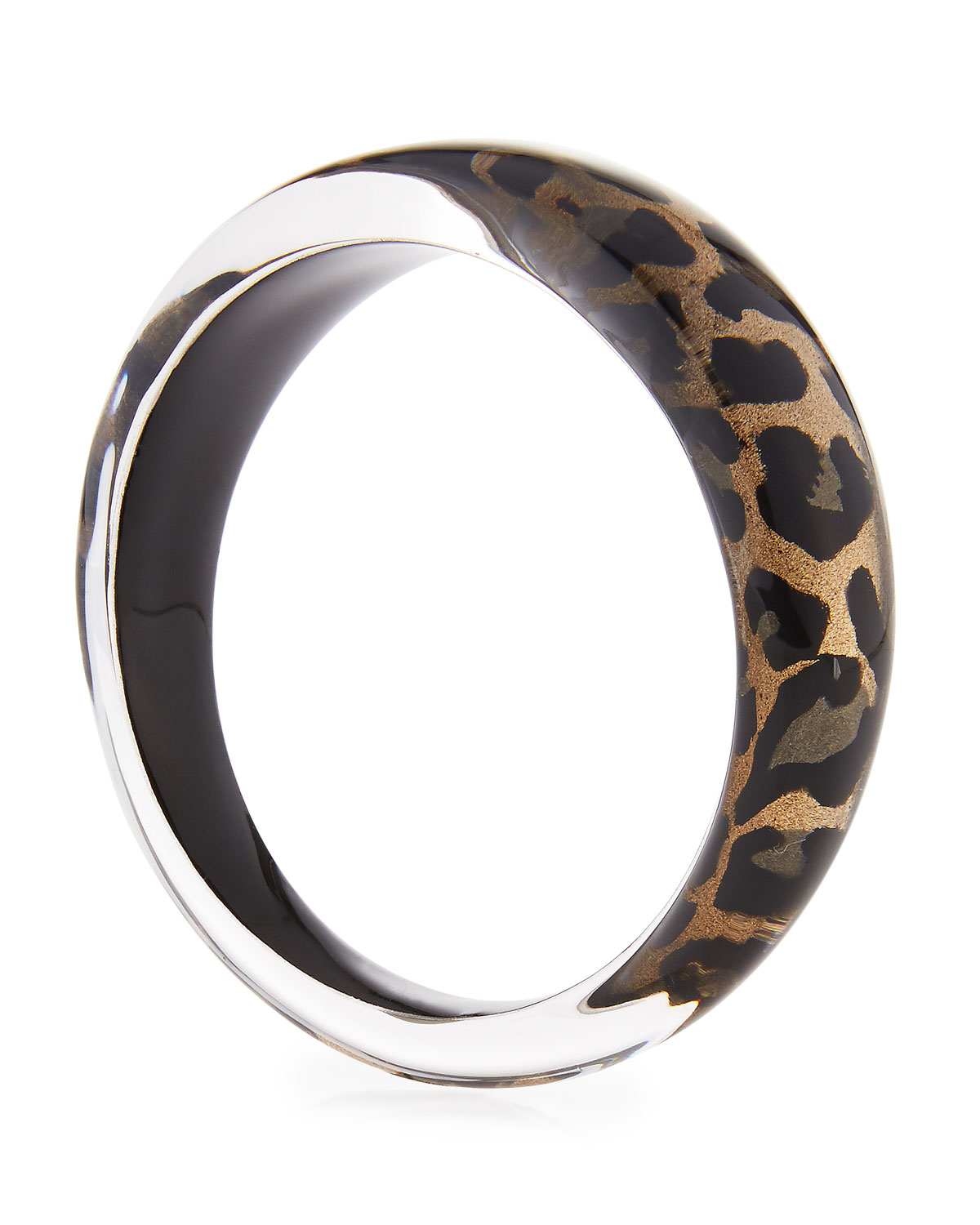 Tapered Leopard-Print Bangle