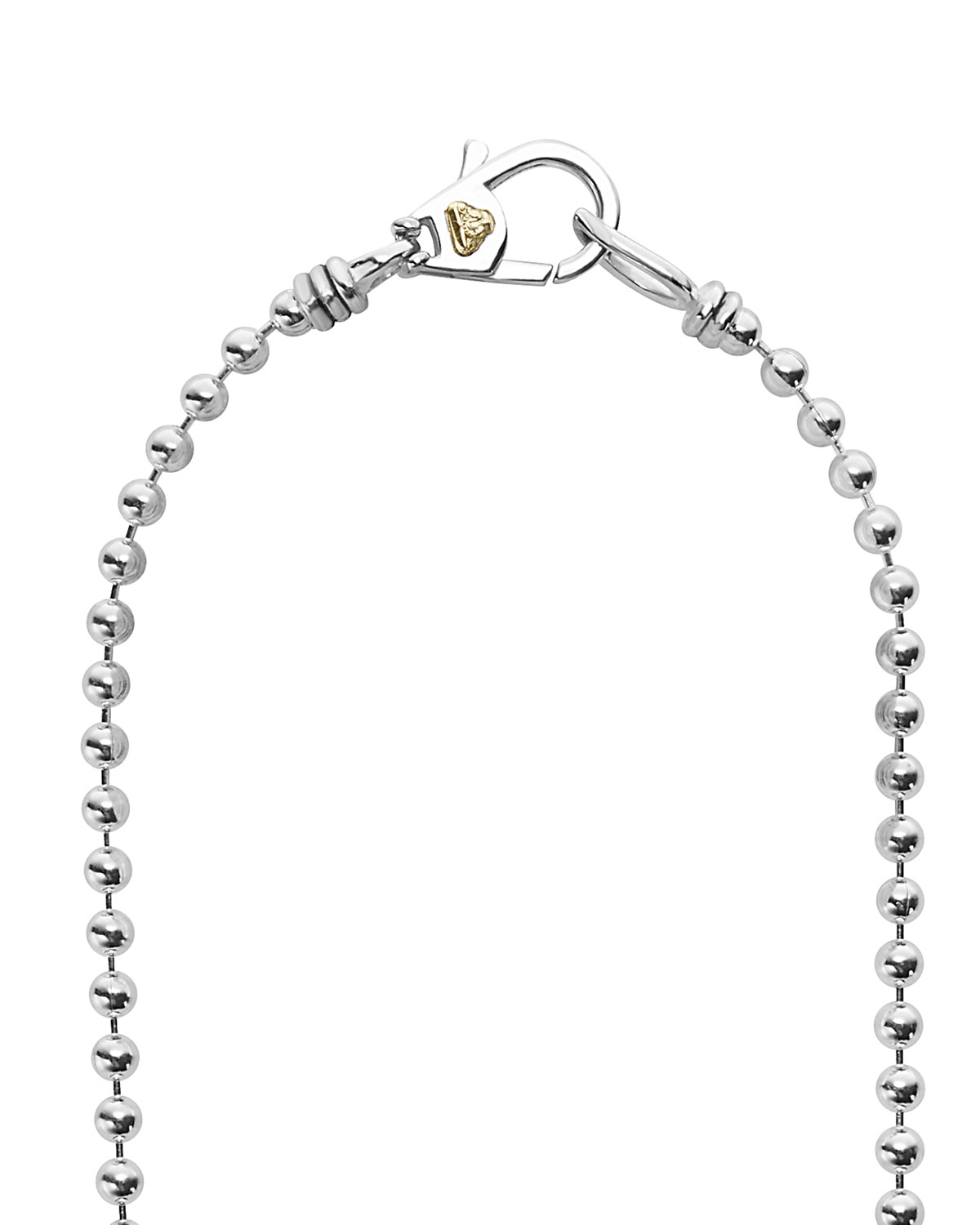 Icon Caviar Beaded 18K Ball Chain Necklace, 36"