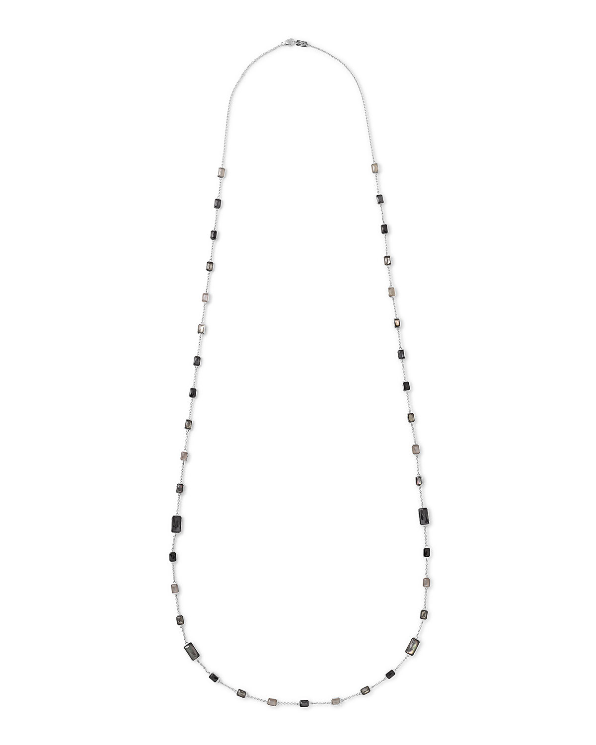 Rock Candy® Black Tie Station Necklace, 50"L