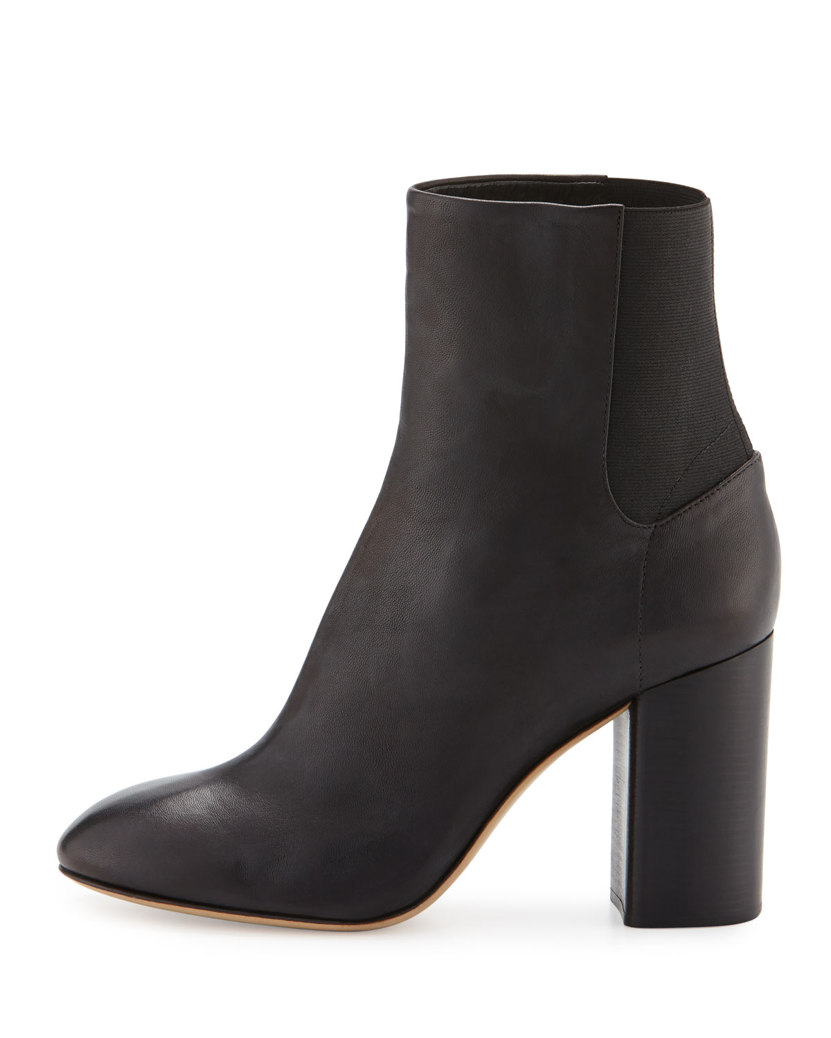 Agnes Leather Ankle Boot, Black